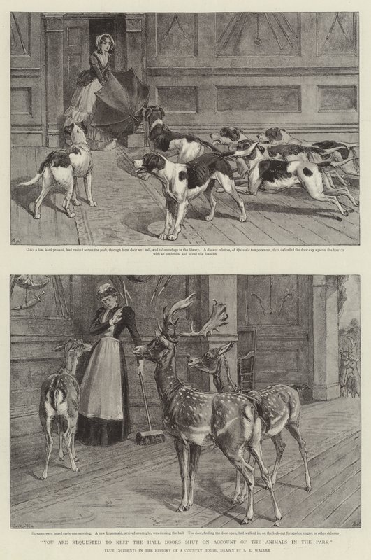 Si prega di tenere chiuse le porte della Sala a causa degli animali nel Parco da Samuel Edmund Waller