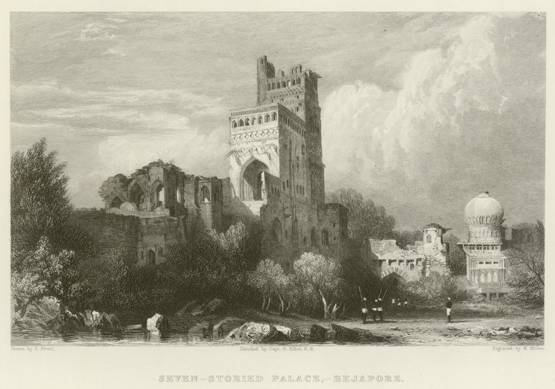 Palazzo a sette piani a Bejapore da Samuel Prout