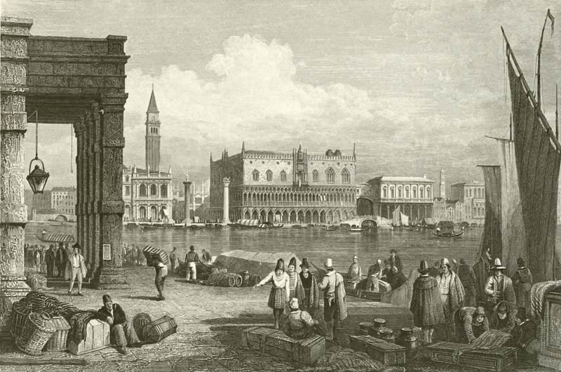 Il Canal Grande e il Palazzo Ducale, Venezia da Samuel Prout
