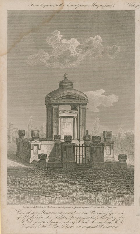 Monumento a Elizabeth Soane da Samuel Rawle