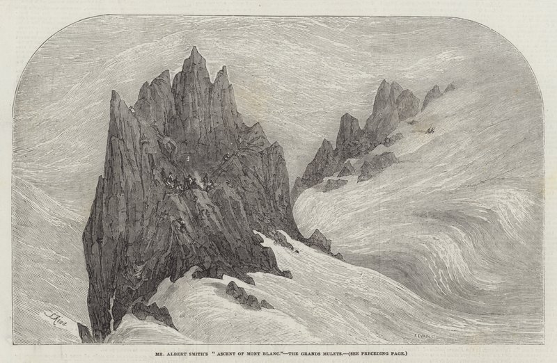 La salita al Monte Bianco del signor Albert Smith, i Grands Mulets da Samuel Read
