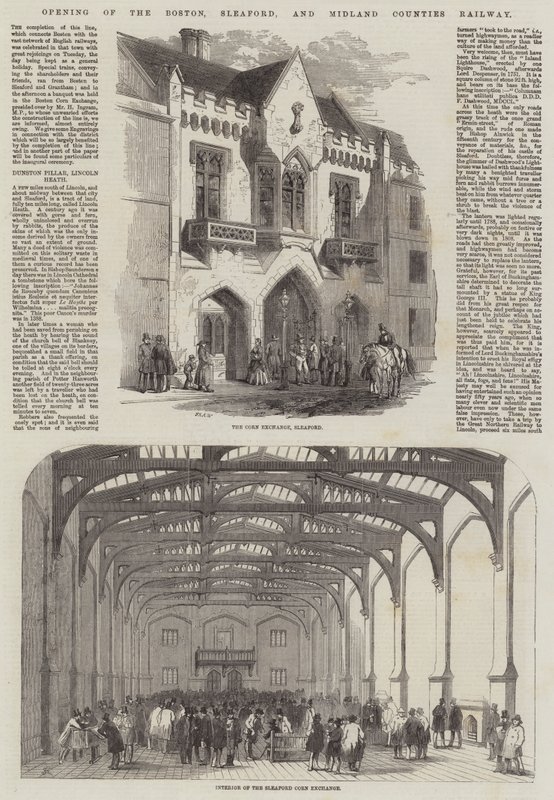 Apertura della Ferrovia di Boston, Sleaford e Midland Counties da Samuel Read