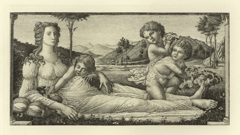 Venere reclinata con Cupido da Sandro Botticelli