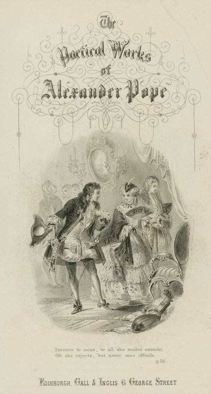 Scena da Il ricciolo rapito, di Alexander Pope da Scottish School
