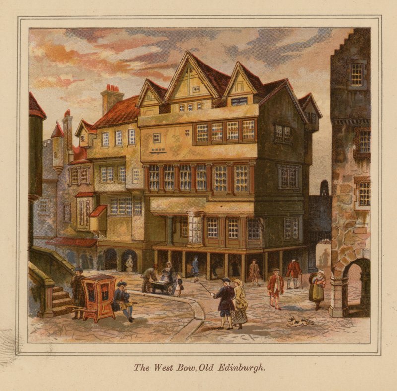 Il West Bow, Vecchia Edimburgo da Scottish School
