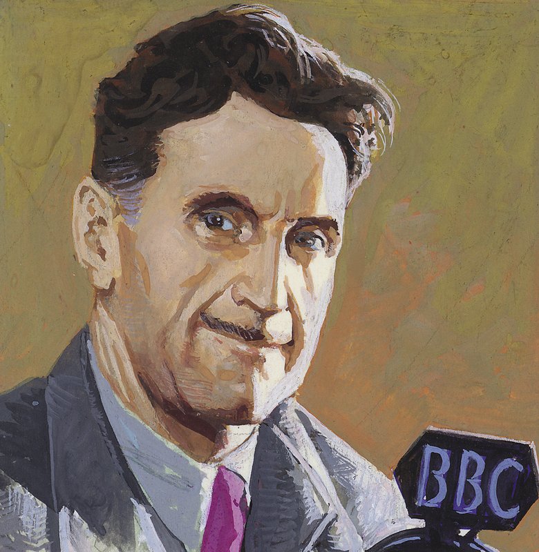 George Orwell (gouache su carta) da Severino Baraldi
