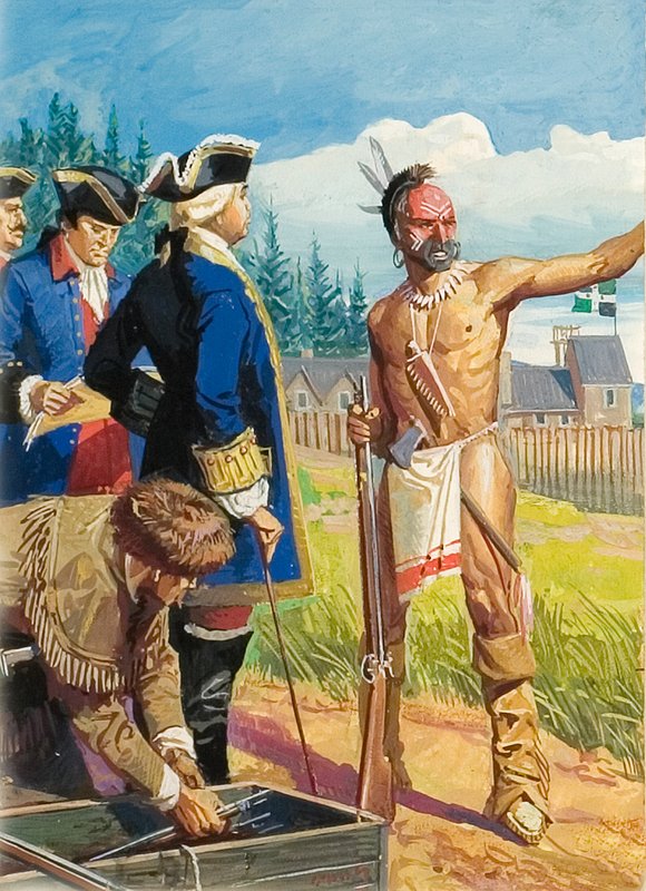 Louis Montcalm a colloquio con gli Indiani d
