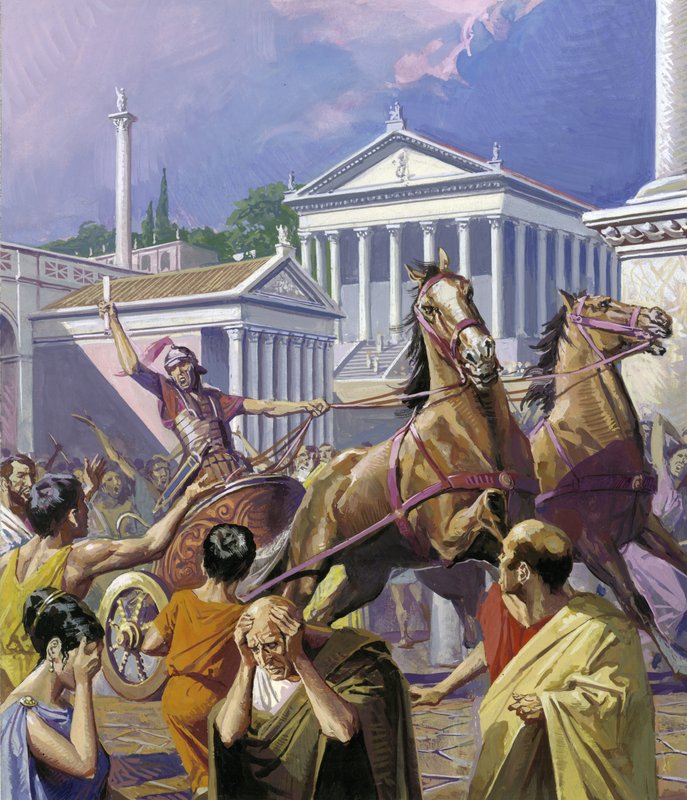 Notizie delle vittorie di Annibali (247-c.183 a.C.) (gouache su carta) da Severino Baraldi