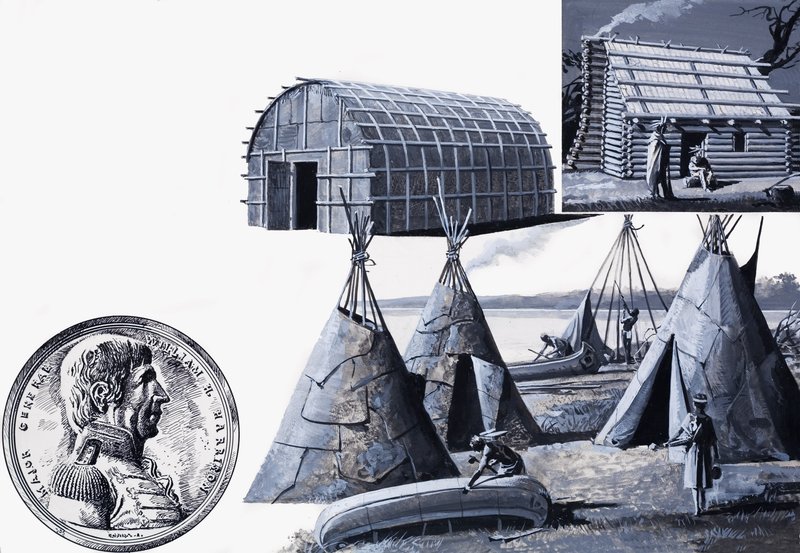 Le case dei diversi tipi di indiani d