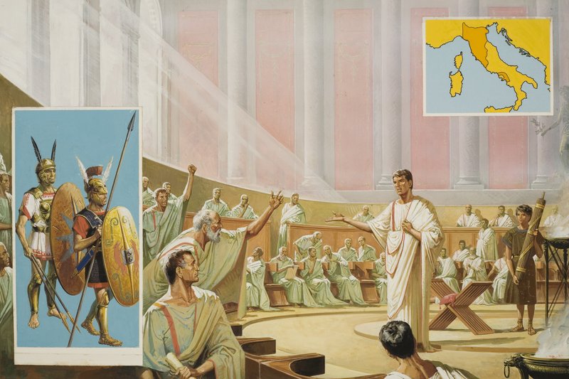 Minaccia delle tribù sabine da Severino Baraldi