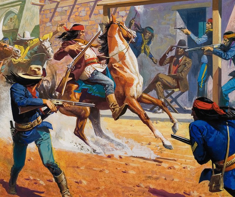 Scena non identificata con indiani da Severino Baraldi