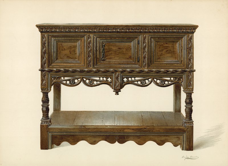 Credenza, in possesso di E A Barry da Shirley Charles Llewellyn Slocombe