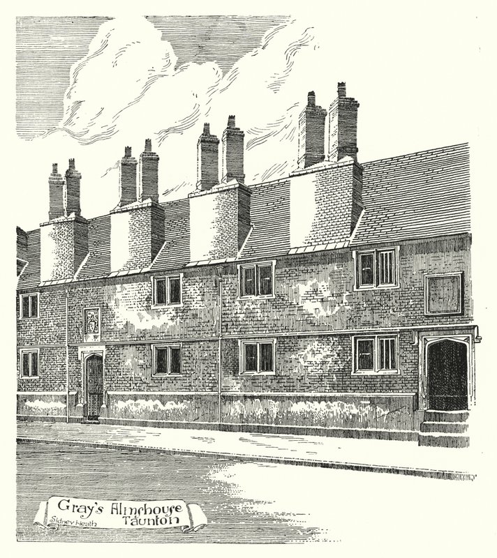 Casa di carità di Gray, Taunton (incisione) da Sidney Heath