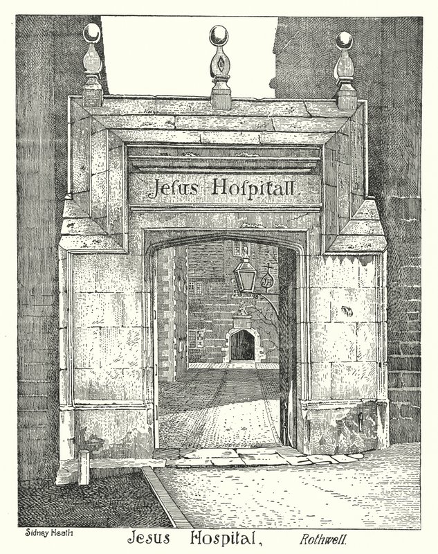 Ospedale di Gesù, Rothwell (incisione) da Sidney Heath