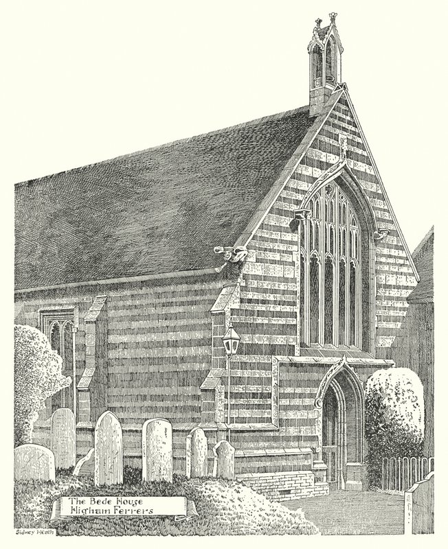 La casa di Bede, Higham Ferrers (incisione) da Sidney Heath