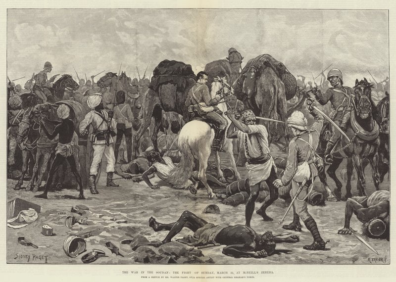 La guerra nel Sudan, la battaglia di domenica 22 marzo a Zereba di McNeill da Sidney Paget