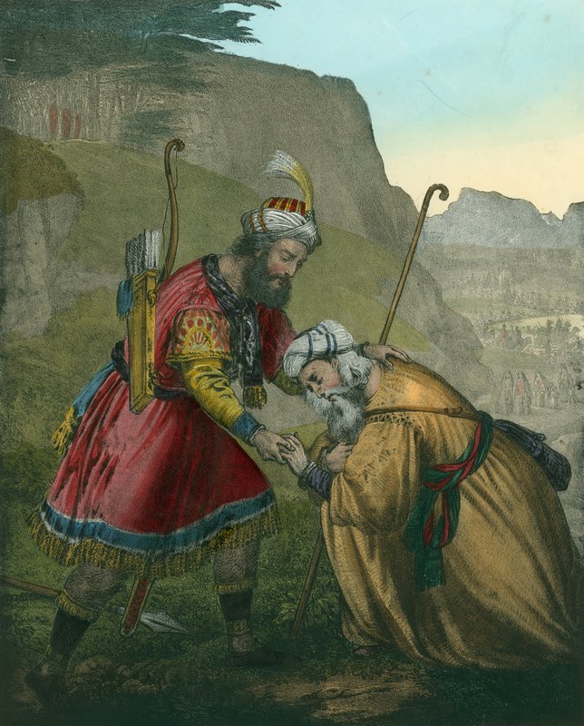 La riconciliazione di Giacobbe con suo fratello Esaù da Siegfried Detler Bendixen