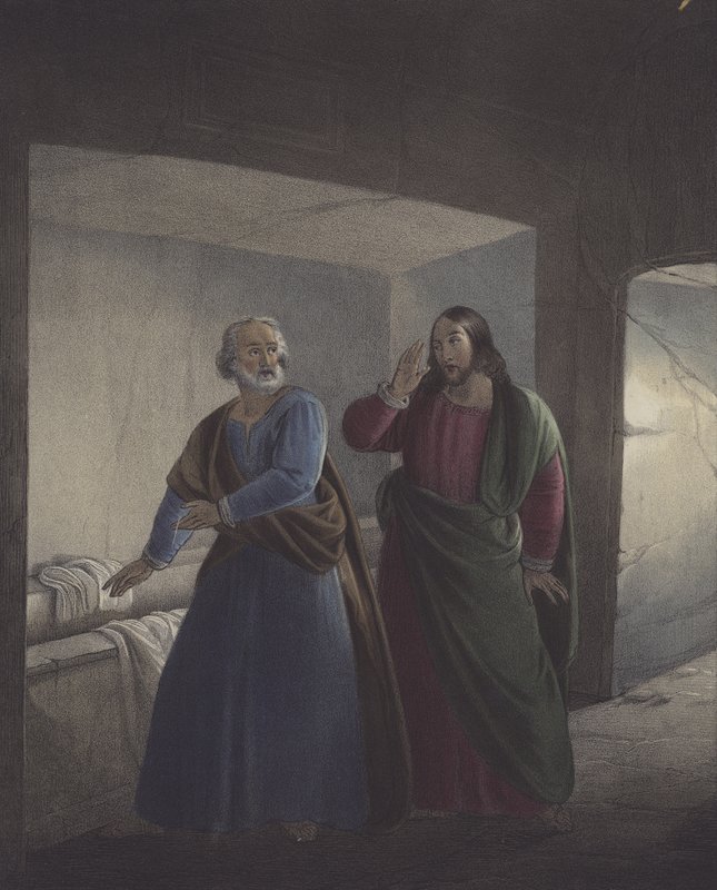 Pietro e Giovanni al Sepolcro. È risorto. da Siegfried Detler Bendixen