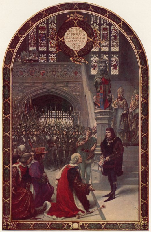Offerta del regno a Riccardo, duca di Gloucester, al castello di Baynard, Londra, 26 giugno 1483 da Sigismund Christian Hubert Goetze