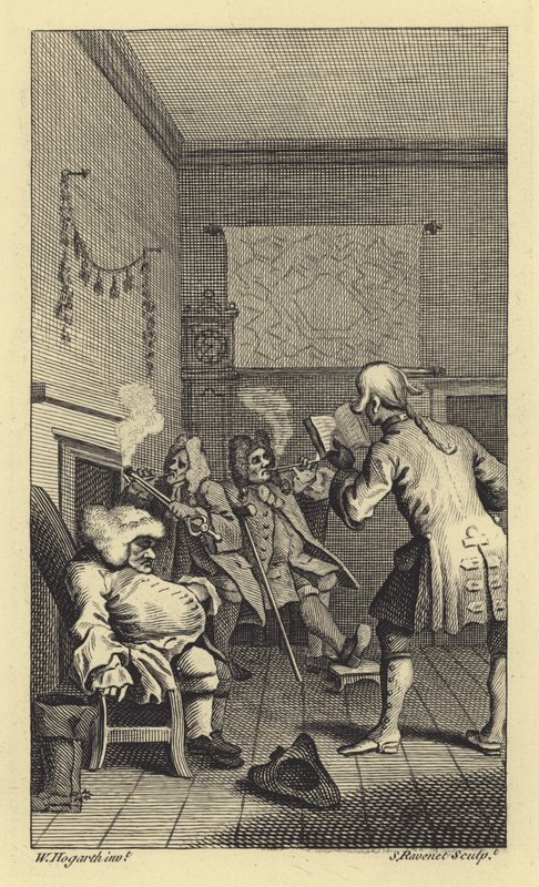 Scena da Tristram Shandy di Laurence Sterne da Simon Francois after Ravenet
