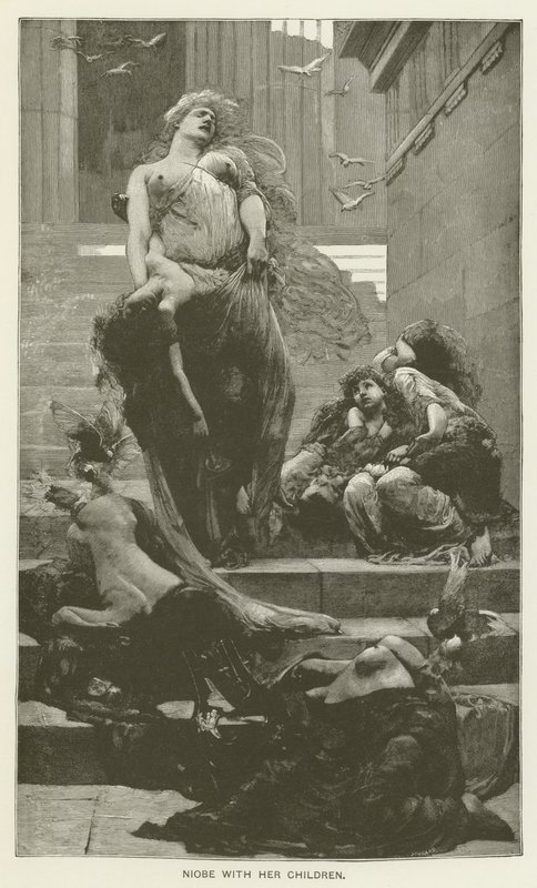 Niobe con i suoi figli da Solomon Joseph Solomon