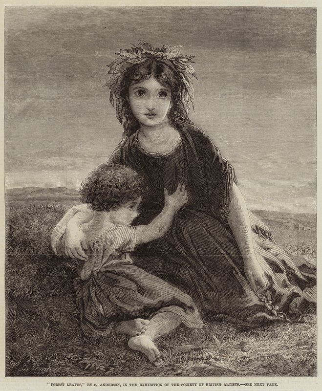 Foglie della foresta da Sophie Gengembre Anderson
