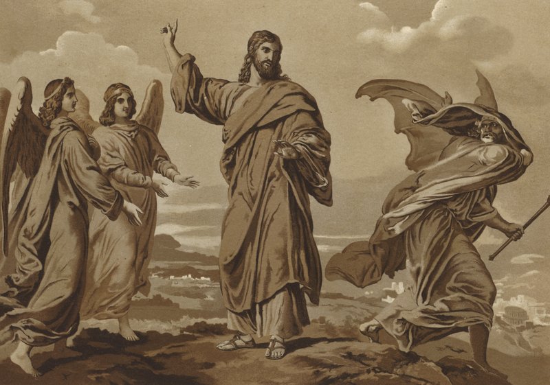 Satana tenta di tentare Cristo da Spanish School