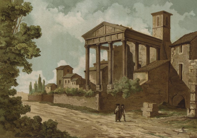 Il tempio romano di Ercole a Cori, Italia da Spanish School