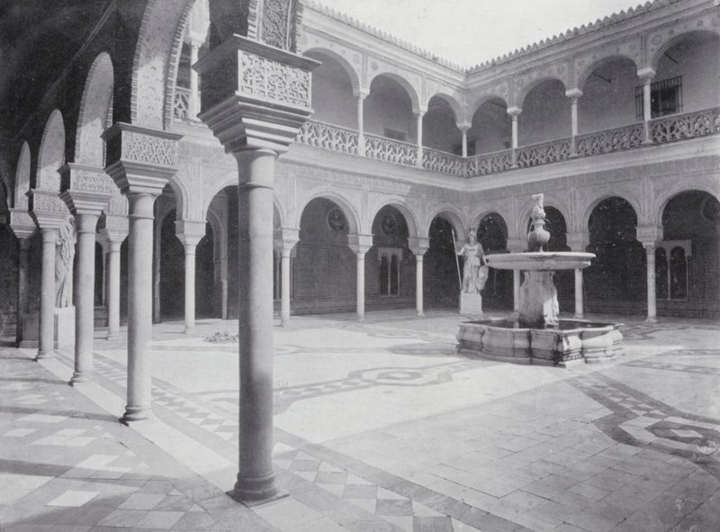Tribunale nella Casa di Pilato, Siviglia (foto b/n) da Spanish Photographer