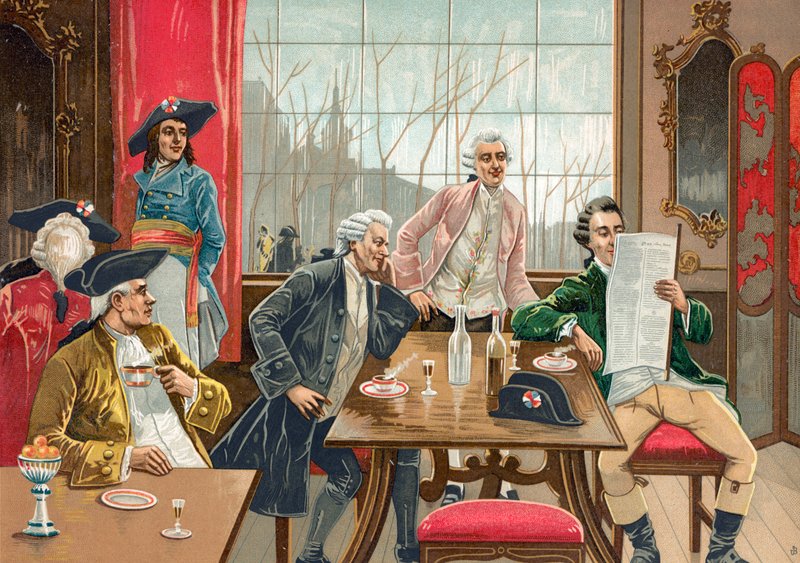 Caffè a Parigi durante la Rivoluzione Francese da Spanish School