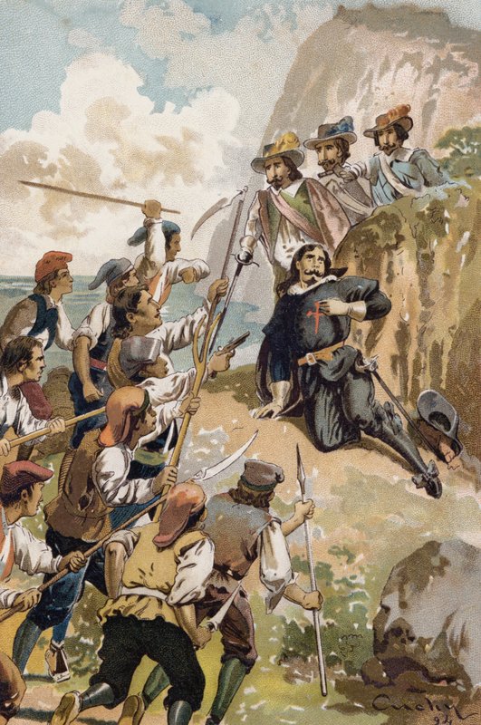 Caduto a terra, caricarono su di lui... da Spanish School