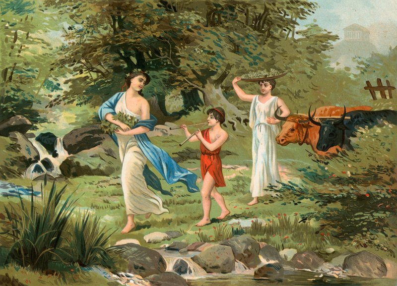 Famiglia greca che ritorna dal raccolto da Spanish School