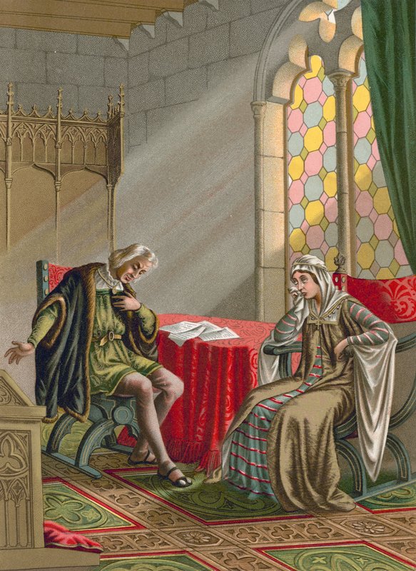 Colloquio tra Colombo e la regina Isabella da Spanish School