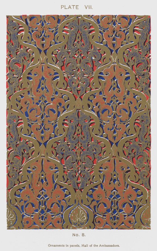 Ornamenti nei Pannelli, Sala degli Ambasciatori da Spanish School