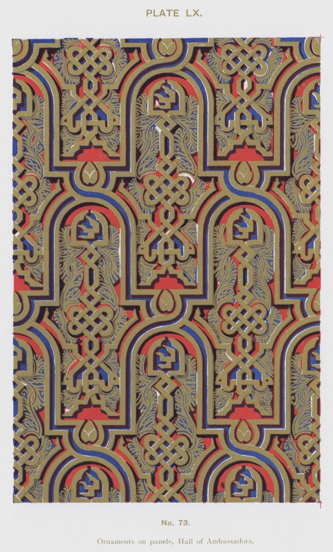 Ornamenti sui pannelli, Sala degli Ambasciatori da Spanish School