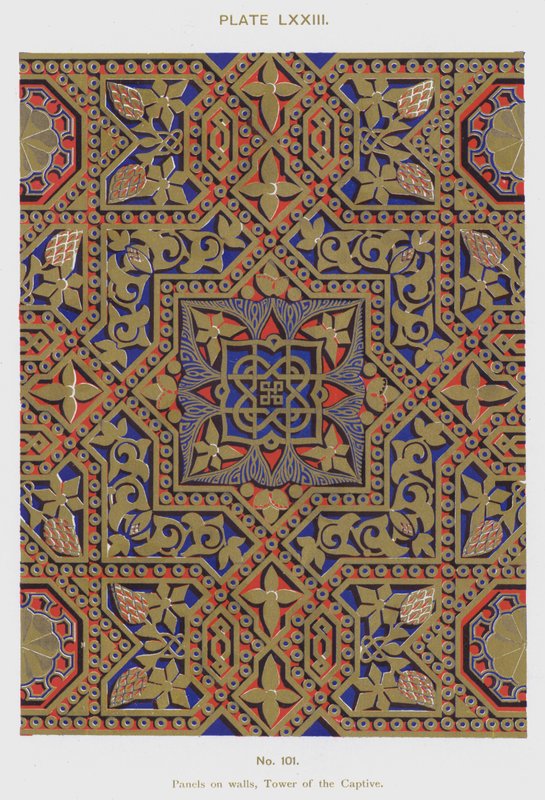 Pannelli sulle pareti, Torre del Prigioniero da Spanish School