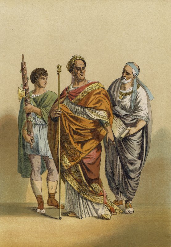 Sacerdote romano di Giove e i suoi attendenti da Spanish School
