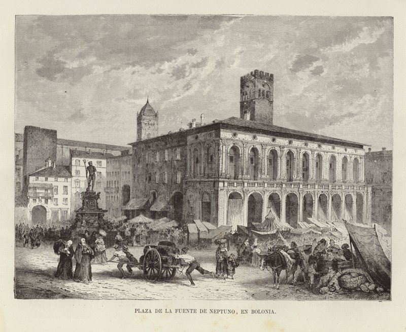 La Fontana di Nettuno a Bologna, Italia da Spanish School