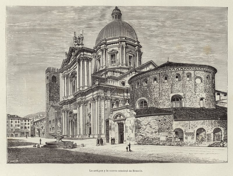 La vecchia e la nuova cattedrale di Brescia da Spanish School
