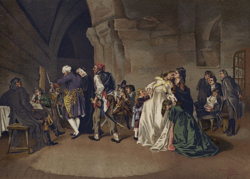 La separazione di Luigi XVI e Maria Antonietta, 1792 da Spanish School