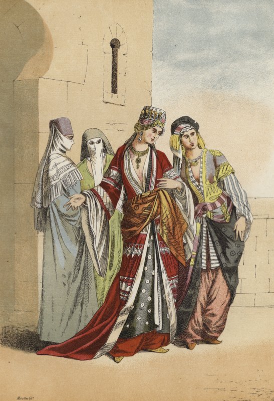 Sultana e principessa turca con le loro schiave, Medioevo da Spanish School