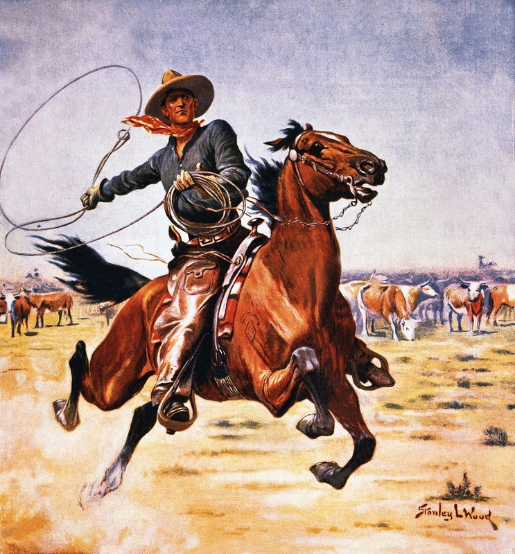 Cowboy con lazo da Stanley L. Wood