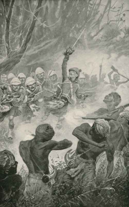 La carica degli Highland alla battaglia di Amoaful da Stanley L. Wood