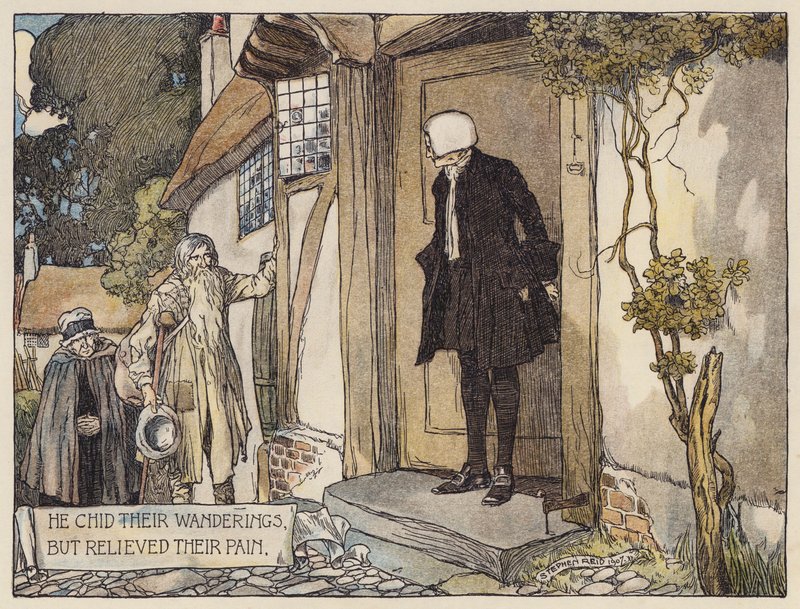 Illustrazione per Il villaggio abbandonato di Oliver Goldsmith da Stephen Reid