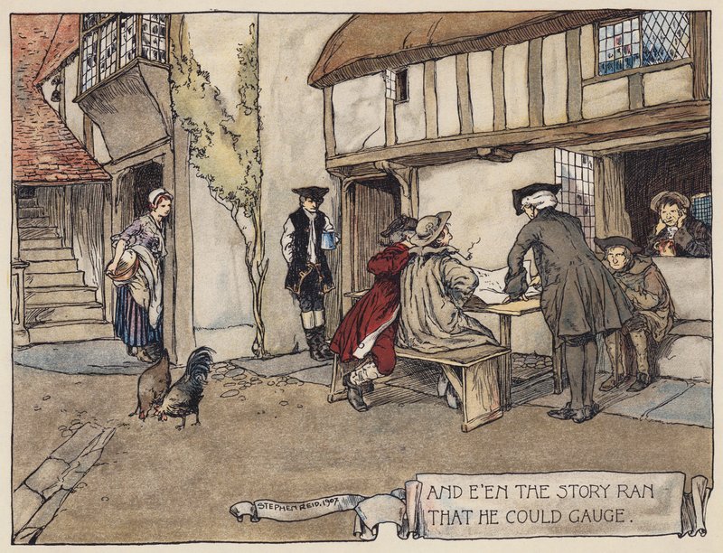 Illustrazione per Il villaggio abbandonato di Oliver Goldsmith da Stephen Reid