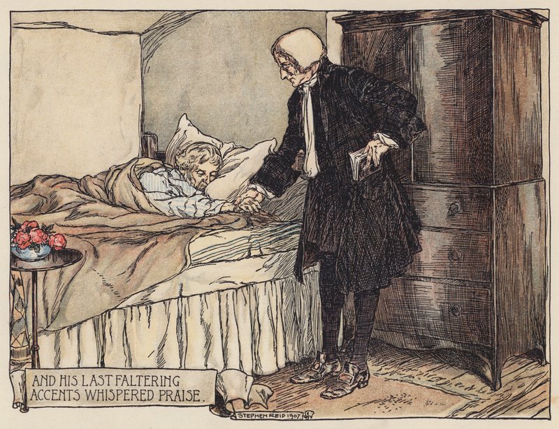 Illustrazione per Il Villaggio Abbandonato di Oliver Goldsmith da Stephen Reid