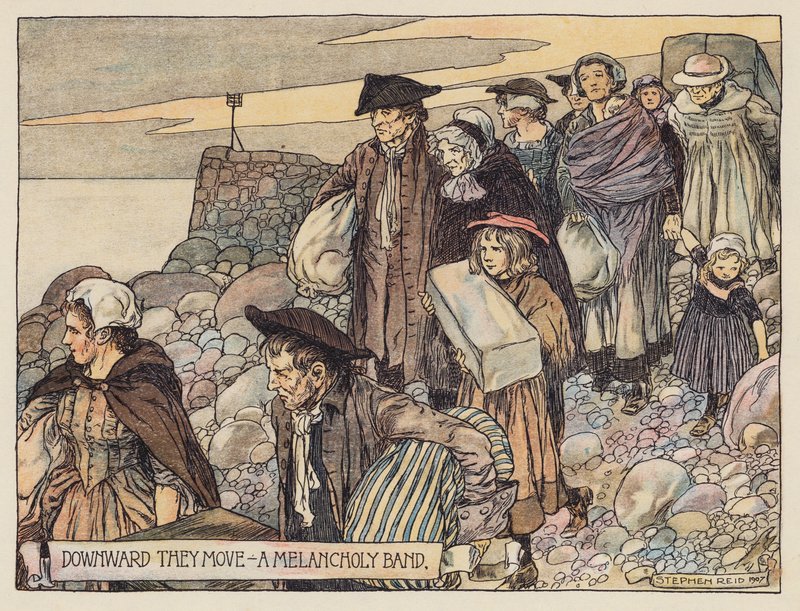 Illustrazione per Il Villaggio Abbandonato di Oliver Goldsmith da Stephen Reid
