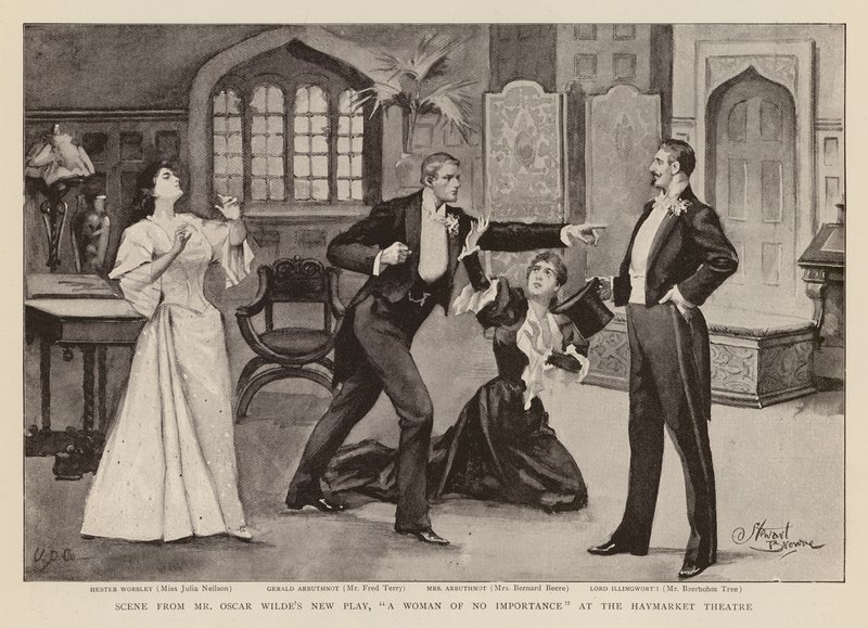 Scena dalla commedia, Una donna senza importanza, di Oscar Wilde da Stewart Browne