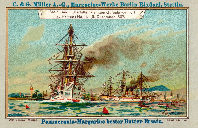 Navi da guerra tedesche Stein e Charlotte nel porto di Port au Prince, Haiti, durante l