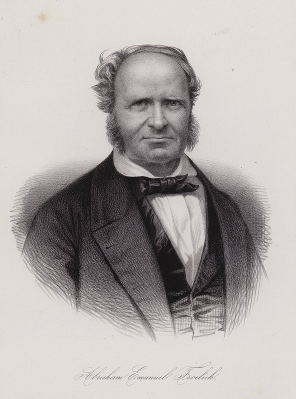 Abraham Emanuel Frohlich, poeta svizzero (incisione) da Swiss School